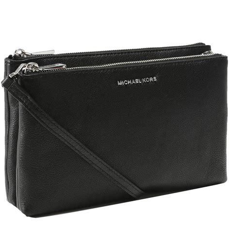 leather double pouch crossbody